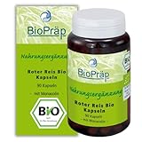 BioPräp Roter Reis BIO Kapseln mit Monacolin | 90 Zellulose-Kapseln | vegan und BIO | produziert in Deutschland | zertifizierte Produktion