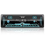 RDS Autoradio Bluetooth für 9-24V,FM/AM Autoradio mit Bluetooth Freisprecheinrichtung,7 Farben Radio mit Fernbedienung MP3 Player Radio2 USB/Unabhängiger Uhr/SD/AUX(Mehrfarbig)