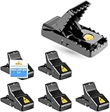 4X Rattenfalle & Mausefalle Schlagfalle - Extra leichte Bedienung & Einfacher Köder & wiederverwendbar & giftfrei - für Maus & Ratten