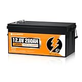 ECO-WORTHY LiFePO4 280Ah 12V Batterie mit 200A BMS Low Temp Schutz und bis zu 15000 Zyklens,3584Wh Lithiumbatterie 12V für Wohnmobil,Solarpanel Kit,Solaranlage Komplettset
