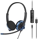 NUBWO HW01 USB-Computer-Headset (blau)