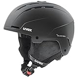 uvex Stance - robuster Skihelm für Damen und Herren - individuelle Größenanpassung - optimierte Belüftung - Black matt - 58-62 cm