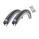 2er Set Schwalbe Reifen Marathon Plus 28 Zoll (40-622) Reflex auswählbar mit Schläuchen + 3 MSZweirad Metall Reifenheber E Bike (28x1,50 (40-622), Ohne Schläuche)