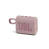 JBL GO 3 kleine Bluetooth Box in Pink – Wasserfester, tragbarer Lautsprecher für unterwegs – Bis zu 5h Wiedergabezeit mit nur einer Akkuladung