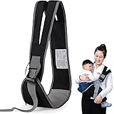 Babytrage Seitlich, Tragbare Baby Tragegurt Mit Verstellbaren Schultergurten, Kindertrage Seitlich Kleinkind Trage, Baby Carrier Tragetuch Baby, Kleinkind Bis Zu 25kg (Schwarz)