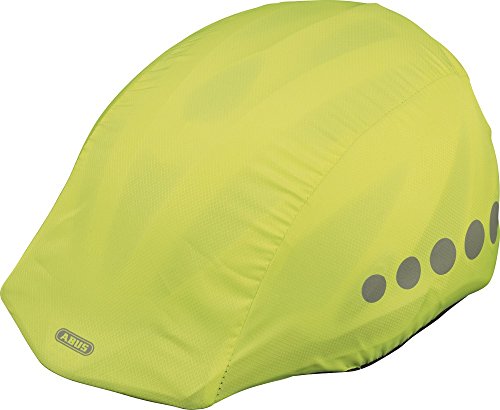 ABUS Regenkappe für Helme - Regenschutz mit Reflektoren und Gummizug - wasserabweisend - Universal - Gelb