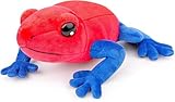 PuffPurrs Lifelike Frog Toy, Realistic Strawberry Poison Dart Frog Teddy Stuffed Animal, Cute Amphibious Animal Unique Toy Gift, 15CM/5.9 In