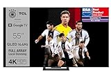TCL 55T8A 55-Zoll-Fernseher, QLED, HDR 1000 nits, Full Array Local Dimming, IMAX Enhanced, 144Hz VRR, Dolby Vision und Atmos TV, Unterstützt bei Google