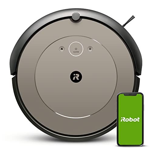 iRobot Roomba i1152 Saugroboter, WLAN-fähig mit Zwei Gummibürsten für alle Böden, Ideal bei Haustieren, Individuelle Vorschläge per App, Kompatibilität mit Sprachassistenten, Mandelfarbend
