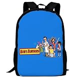 NNNXOOCN Bob'S Family Cartoon-Schinken-Burger-Rucksack, Büchertasche, Unisex, Sport-Reisetasche, Geschenke für Mädchen, Kinder, Frauen, Erwachsene, Teenager