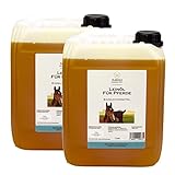 Leinöl für Pferde | stets frisch | 1. Kaltpressung | naturbelassen | 2x5 Liter | mit Öko-Strom in Niedersachsen hergestellt