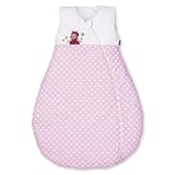 Sterntaler Schlafsack für Kleinkinder, Ganzjährig, Wärmeregulierung, Reißverschluss, Größe: 90, Katharina, Rosa/Weiß