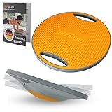 DH FitLife Balance Board, Wackelbrett, Balance Pad mit Griffen, extra groß Ø 42cm, max. 200 KG, Gleichgewichtstrainer, Fitness Balance-Board Erwachsene & Kinder