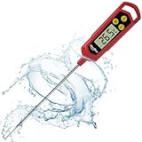 MixcMax Küchenthermometer Fleischthermometer Kuchen Flaschen Baby Thermometer Küche Kochen Wasser Milch Haushaltsthermometer LCD Digital Einkochthermometer mit Langer Sonde