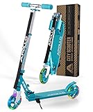 Apollo Skyracer City Roller mit LED Leuchträdern | Roller Kinder 6 Jahre | City Scooter mit Federung | Tretroller für Kinder und Teens | klappbar und höhenverstellbar