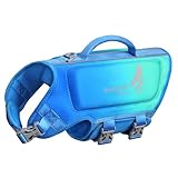 VIVAGLORY Leichte Rettungsweste für Hunde, Haustiere Lebensretter Hautfreundliche Neopren für Kleine Hunde Hundeschwimmwesten mit D-Ring & Schnellverschluss, Türkis