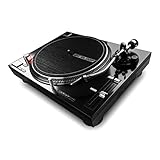 Reloop RP-7000 MK2 – Professioneller DJ Plattenspieler mit Upper Torque Quartz Direktantrieb, neuer Tonarmbasis, S-Tonarm, hochauflösende Pitch Sektion mit digitalem Fader, schwarzmetallic