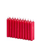 KCB 250 223-02 Christbaumkerzen, 9,6 cm, Ø 1,2 cm, rot (20er Pack)