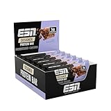 ESN Designer Bar Box, Fudge Brownie, 12 x 45 g, der ideale Snack mit bis zu 14 g Protein pro Riegel, geprüfte Qualität - made in Germany