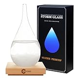 3DHOME Sturmglas, Mode Kreative Wassertropfen Glas Barometer, Wettervorhersage Flasche, Wetterstation,Verwendet für Heim- und Büro-Desktop-Dekoration, Weihnachtsgeschenke, Geburtstagsgeschenke (Large)