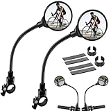 HyAdierTech 2 Stück Fahrradspiegel, 360° Einstellbar und Drehbar Rückspiegel, Fahrrad Spiegel Links Recht Sichere Spiegel, Sicherer Mirror für 22-32mm Lenker, Rückspiegel