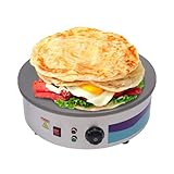 45CM Crepes Maker, 3000W Pancake Maker Crepesmaker, Profi Große Backfläche mit Einstellbarer Temperaturregler 50-300℃ Crepes Eisen für Crepes, Pancakes und Tortilla