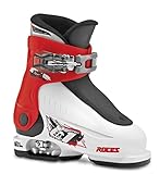 Roces Kinder Skischuhe Idea Up Größenverstellbar, White-Red-Black, 25/29, 450490-015