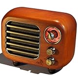 Opis Radio 3 – Kirschholz Retro Bluetooth Lautsprecher/Kleines Radio mit Bluetooth/Bluetooth Lautsprecher Retro Design/Retro Radio mit Bluetooth/Bluetooth Lautsprecher Retro Look