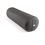 Lotuscrafts® Yoga Rolle Ø24 cm, Yogabolster mit 100% Bio-Dinkelfüllung, Waschbarer Bezug aus Baumwolle, für Yin Restorative Yoga-Übungen, GOTS Zertifiziert