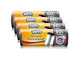 Swirl Fixierband-Müllbeutel, 60 Liter, 4 Rollen mit je 10 Beuteln, Anthrazit