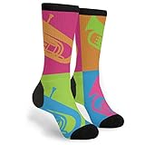 Retro-Tuba Damen Herren Tennissocken Rutschfeste Sportsocken Antiblasen Wandersocken Für Wandern Trekking Fitness