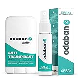 ODABAN Antitranspirant Set | Deo Stick plus Spray | Anti Schweiß | Sweat Stop Mittel | Gegen Starkes Schwitzen | Mit Aluminium für Hände Kopf Achselschweiß | Hyperhidrose