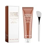 Overnight Wrapping Peel Off Facial Mask, Collagen Night Wrapping Mask, Peel Off Collagen Maske, Kollagen Peel-Off Gesichtsmaske, Hydrolysiertes Kollagen Maske für Straffende, Lifting und Hydration