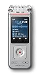 Philips DVT4115 Diktiergerät, Aufnahmegerät. MP3, HiFi Mikrofone mit Sembly AI zur Spracherkennung für mehrere Sprecher, Erstellung von Zusammenfassungen, Besprechungsprotokollen und to-Do-Listen