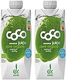 Dr. Antonio Martins - Coco Juice Pur I 100% Natürliches Kokoswasser I Erfrischend I Hydratisierend I Ohne Zusatzstoffe I Vegan I Bio (2x 500 ml)