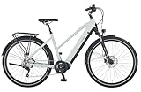 ROPHETE ENTDECKER 5.0 Damen Trekking E-Bike 28' – AEG 250W Mittelmotor, 220 km Reichweite, 10-Gang, Hydraulische Scheibenbremsen, LED-Beleuchtung, Integrierter Li-Ion Akku, Grau/Schwarz