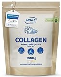 Collagen Pulver 1 KG - Bioaktives Kollagen Hydrolysat Peptide, Eiweiß-Pulver Geschmacksneutral, Wehle Sports Made in Germany Kollagen Typ 1, 2 & 3 Lift Drink 1000g