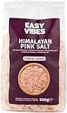 Easy Vibes - Rosa Himalaya Salz (900g) - GROBES Salz | Natürlich und Unraffiniert | Ohne Konservierungsstoffe | Reich an Mineralien | Aus Punjab Pakistan