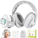 Dancial 2-in-1-Baby-Ohrschützer, Baby-Gehörschutz für Babys 0-36 Monate, Kopfhörer mit Geräuschunterdrückung und verstellbaren, rutschfesten Riemen & Kopfband, Baby-Flugzeug Essentials/Outdoor