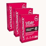 LACTOLERANCE 1/DAY | Laktase-Vorstufe | 3-Monats-Pack | 90 Kapseln | 24-Stunden-Schutz | 1 Kapsel/Tag | Verbessert die Laktoseverdauung | Milchsäurebakterien | Ohne Zusatzstoffe