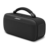 Bose Tragbarer SoundLink Max Lautsprecher, große tragbare Bluetooth Boombox mit Akku, wasserdichte Lautsprecher Boxen, bis zu 20h Akkulaufzeit, USB-C, integrierter 3,5 mm AUX-Eingang, Schwarz