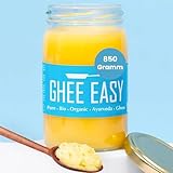 Ghee Easy 850g Bio Ghee - Hochreines Authentisches Ayurveda Ghee, Ohne Zusatzstoffe - Zertifiziert Organisch & Biologisch - Frei von Laktose und Gluten - 100% Europäisch