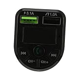 Vaguelly Audioempfänger für Auto Wireless Player mit Dual USB Ladefunktion Freisprecheinrichtung und Echo Unterdrückung für Sicheres Fahren