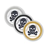 Seepferdchen® offizielles Totenkopf Abzeichen Silber zum Aufnähen | 1h | 1,5h | 2h | Totenkopf Abzeichen für Stundenwimmer | einfach zum Aufnähen | Made in Germany