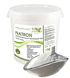 Natron in Lebensmittelqualität Natronpulver besonders rein E500ii Natura Pro Vita Natron für Zahnpflege Diät Kosmetik Körperpflege zum Kochen Backen Putzen Wäschewaschen aluminiumfrei vegan 2kg Eimer