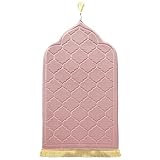 LAVAMOND Gebetsteppich Beten Teppich Muslim Gepolstert Muslimischer Gebets-Teppich Dicker Stoff (Rosa)