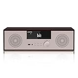 LONPOO Stereoanlage Kompaktanlage mit CD, 40W Hi-Fi Anlage Stereoanlage mit CD, Bluetooth, USB-Wiedergabe, FM-Radio, Aux-Eingang, Kopfhöreranschluss