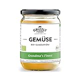 Grizzly Foods • BIO Gemüsebrühe (6 x 500ml) • 100% natürlich • Ohne Zucker & Geschmacksverstärker • Lange gekocht • Wertvolle Nährwerte • Fond, Bouillon