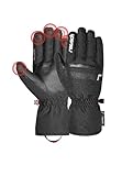 Reusch Winter Glove All Finger Touch Extra Warm, Windproof and Breathable Unisex Winter Gloves Finger Gloves Ski Gloves for Men and Women Touch Screen Compatible, Black/Silver, 9