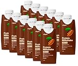 Vilgain Protein Milkshake, 33g Eiweiß pro Portion, Laktosearm, Fertiger Milchproteinshake, Hochwertige Zutaten, Ohne Künstliche Zusätze, Mit Stevia Gesüßt (12x 330ml, Kakao)